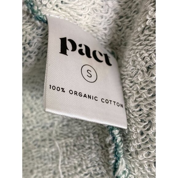Pact Organic Cotton Women Open Front Cardigan Size Small Green Terry Sustainable - Picture 4 of 16